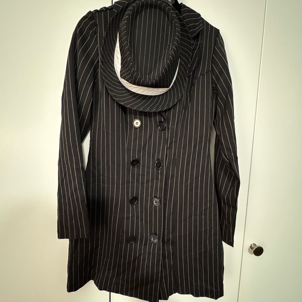 Black Pinstripe Dress with Matching Hat - Halloween